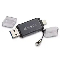 Memoria USB de 128 GB Store 'n' Go USB 3.2 Dual Gen 1 para dispositivos Lightning, Grafito